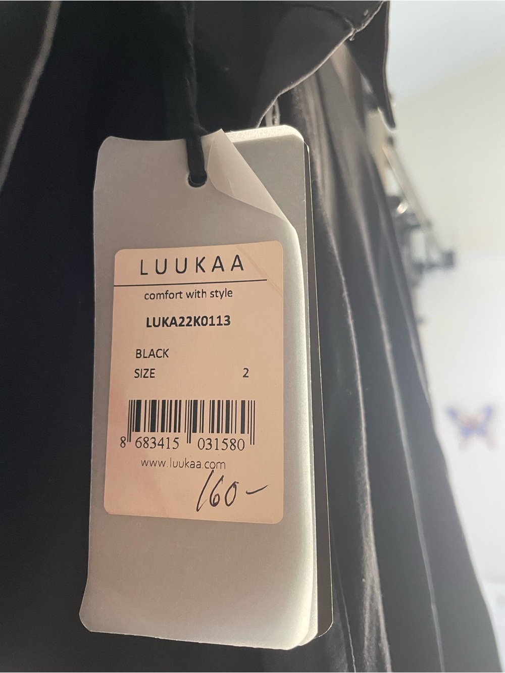 LUUKAA Black Mixed Media Boho Asymmetrical Button Front Tunic Jacket Dress - Picture 9 of 9